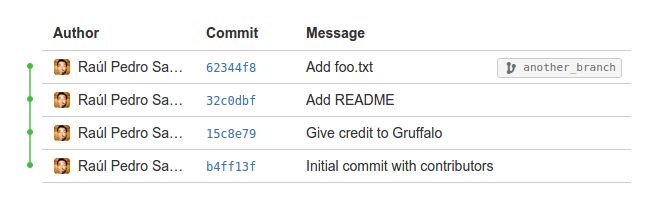 Repository state after adding a new branch.